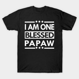 I Am One Blessed Papaw Gift for Grandpa, Papa, Papaw T-Shirt